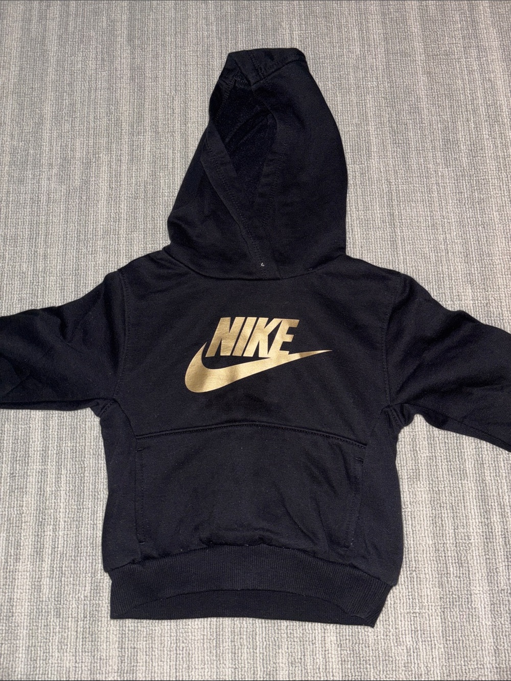 Nike 3T Black Hoodie with Gold Logo